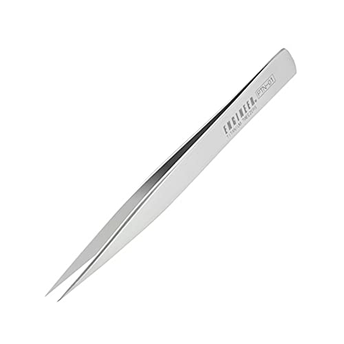 Engineer PTN-01 Titanium Tweezers Precision, Antimagnetic, Rustproof, Lightweight (Made in Japan)