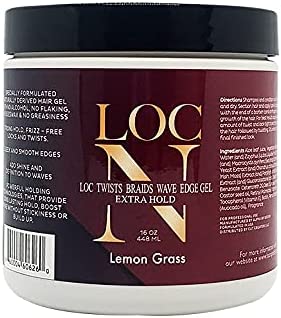 Loc N Loc Twists Braids Weave Edge Gel Extra Hold 16oz - Lemongrass