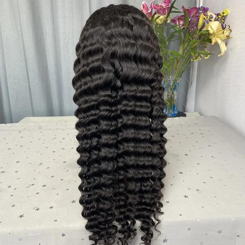Transparent Lace Front Loose Deep Human Hair Wig