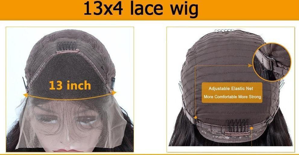 HD Transparent Lace Frontal Kinky Straight Human Hair Wigs
