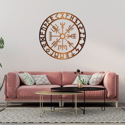Vegvísir Metal Sign