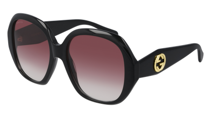 Gucci GG0796S Acetate, Black, Gucci, Sunglasses, Womens