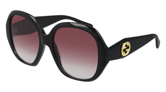 Gucci GG0796S Acetate, Black, Gucci, Sunglasses, Womens