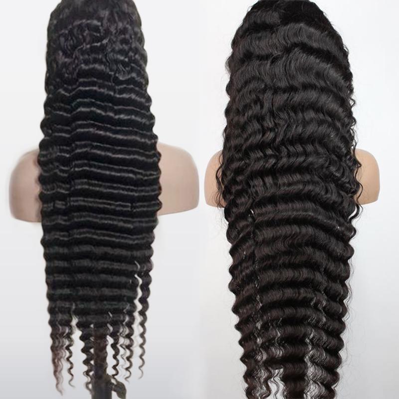 Transparent Lace Front Loose Deep Human Hair Wig