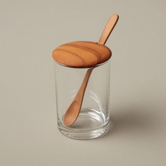 Mini Tall Glass Teak Cellar