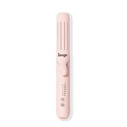 Blush Floating titanium plates with rounded edges features cooling air vents with ergonomic handle