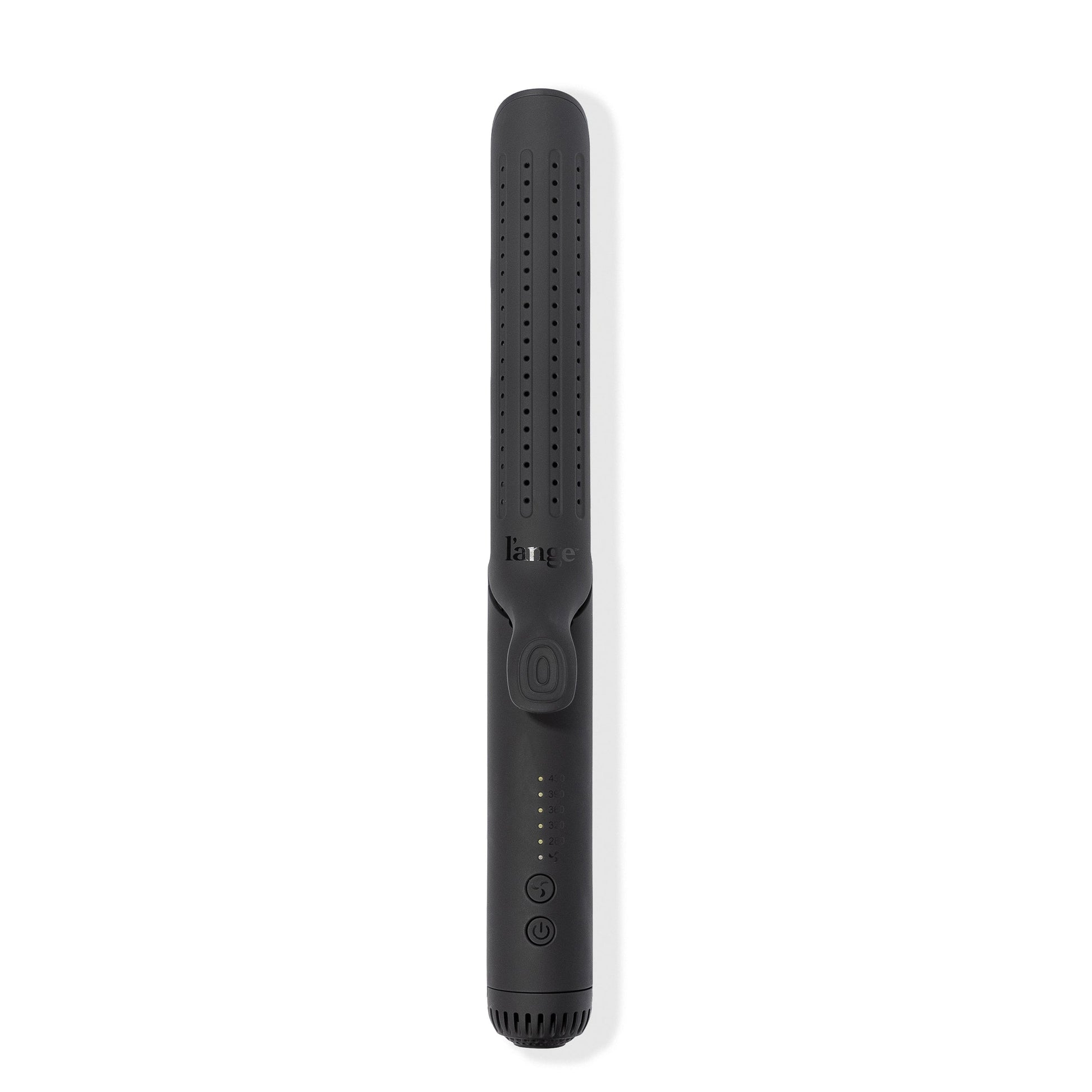 Larger Black Floating titanium plates with rounded edges features cooling air vents with ergonomic handle