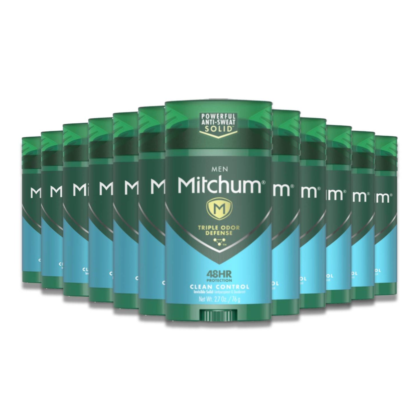 Mitchum, Antiperspirant Stick, Triple Odor Defense Invisible Solid, Clean Control, 2.7 Oz - 24 Pack