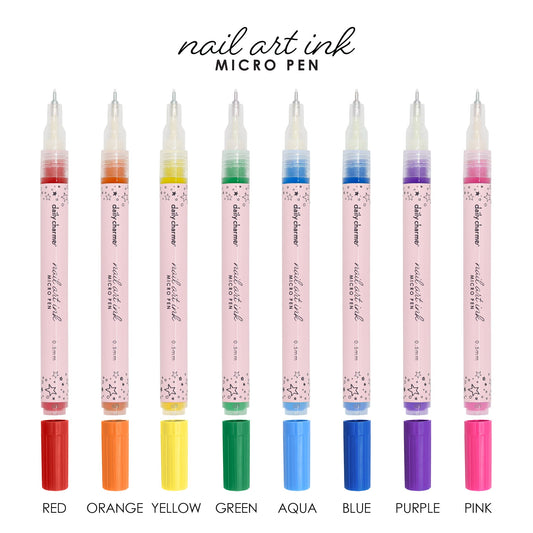 Nail Art Ink Micro Pen / Rainbow Collection / 8 Colors