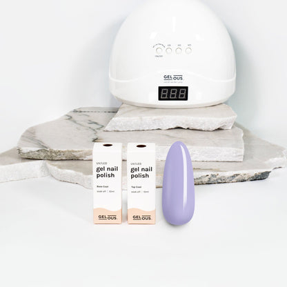Gelous gel nail polish Digital Lavender Basic Pack - photographed in New Zealand