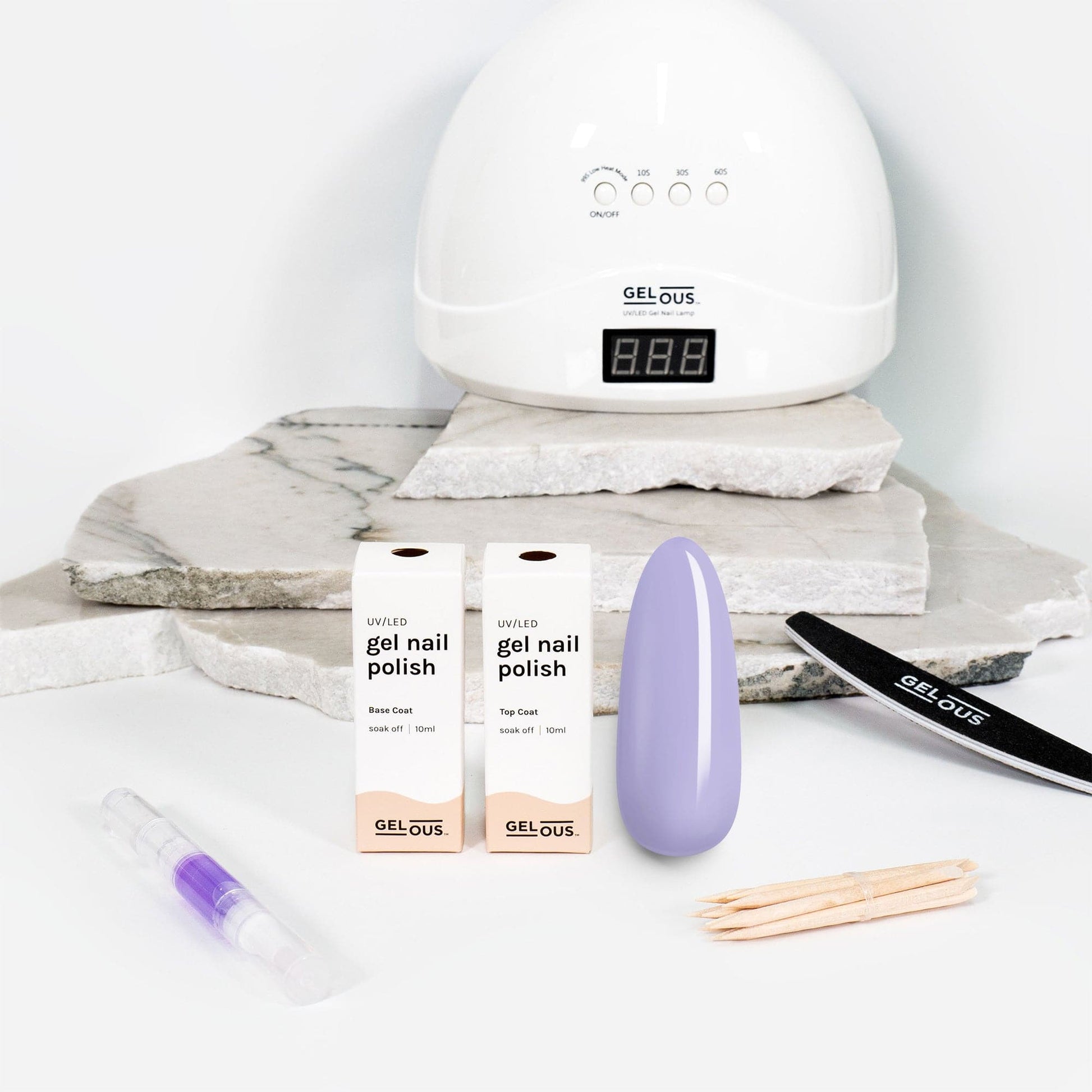 Gelous gel nail polish Digital Lavender Lavender Whisper Pack - photographed in New Zealand
