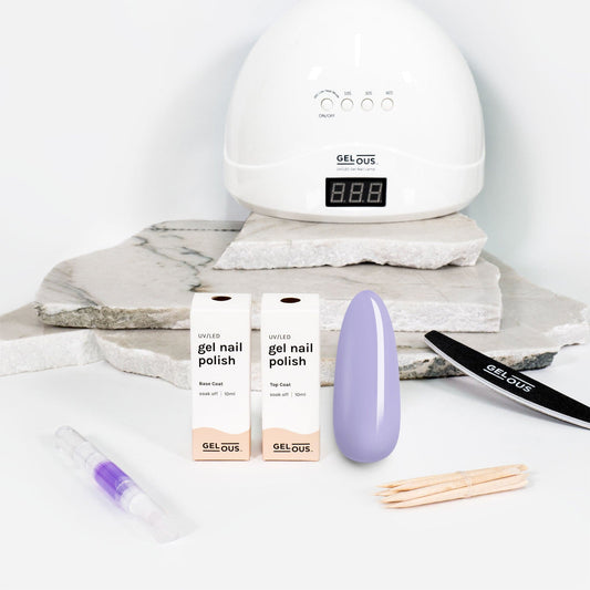 Gelous gel nail polish Digital Lavender Lavender Whisper Pack - photographed in New Zealand