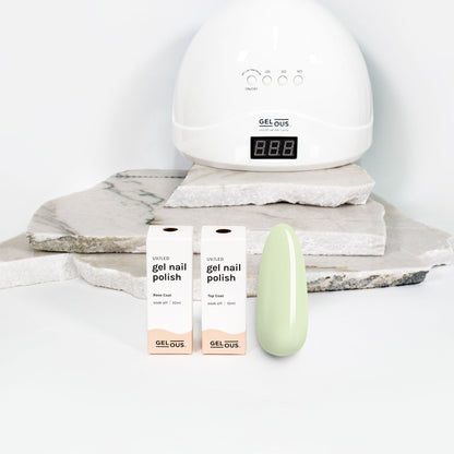 Gelous gel nail polish Lime Sorbet Basic Pack - photographed in New Zealand