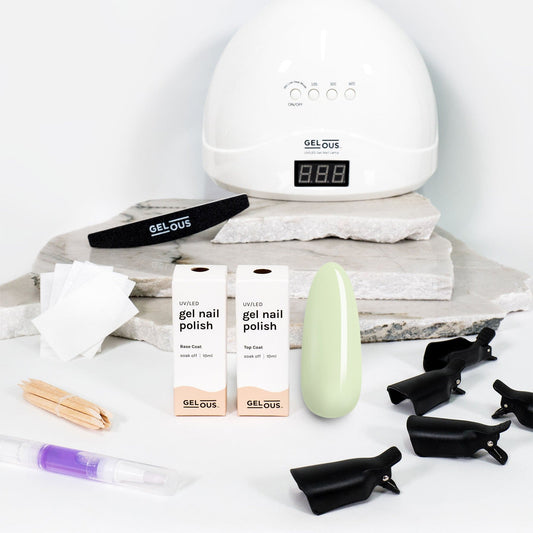 Gelous gel nail polish Lime Sorbet Starter Pack - photographed in New Zealand