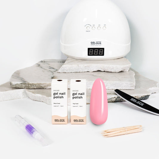 Gelous gel nail polish Pink Lady Essentials Pack - photographed in New Zealand