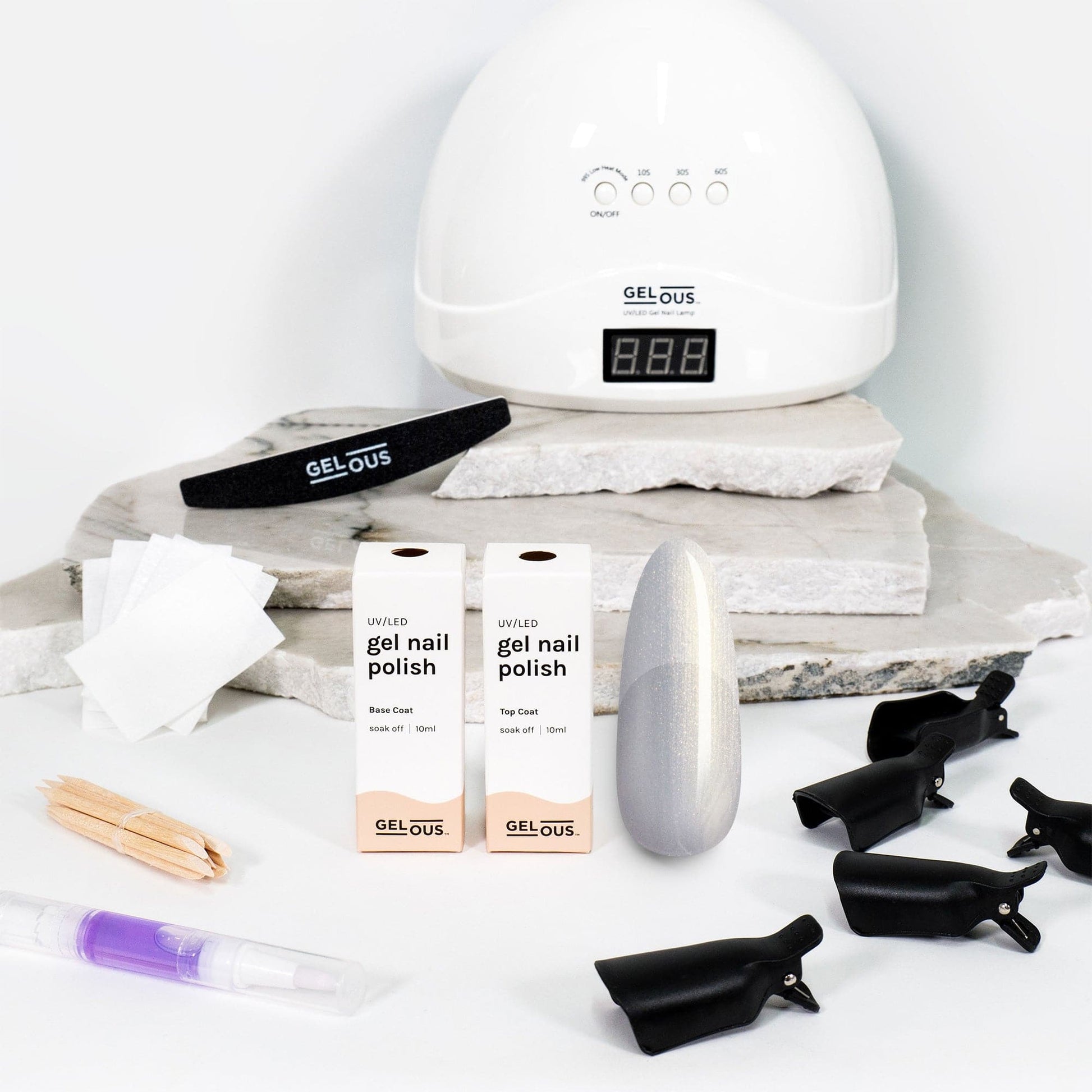 Gelous gel nail polish Pearlescent Oyster Starter Pack - photographed in New Zealand