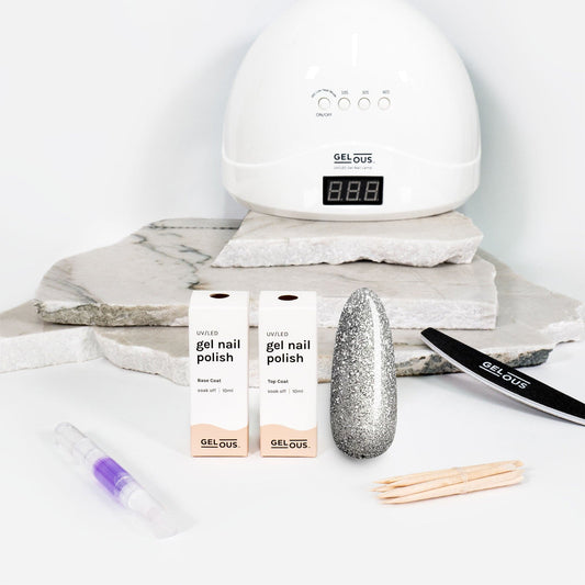 Gelous gel nail polish Silver Lining Essentials Pack - photographed in New Zealand