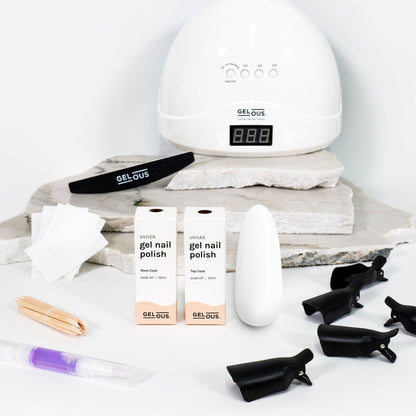 Gelous gel nail polish Whiteout Starter Pack - photographed in New Zealand