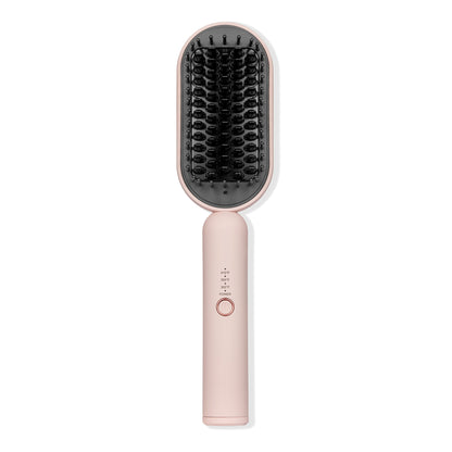 Image with blush hot brush tool against a white background.
