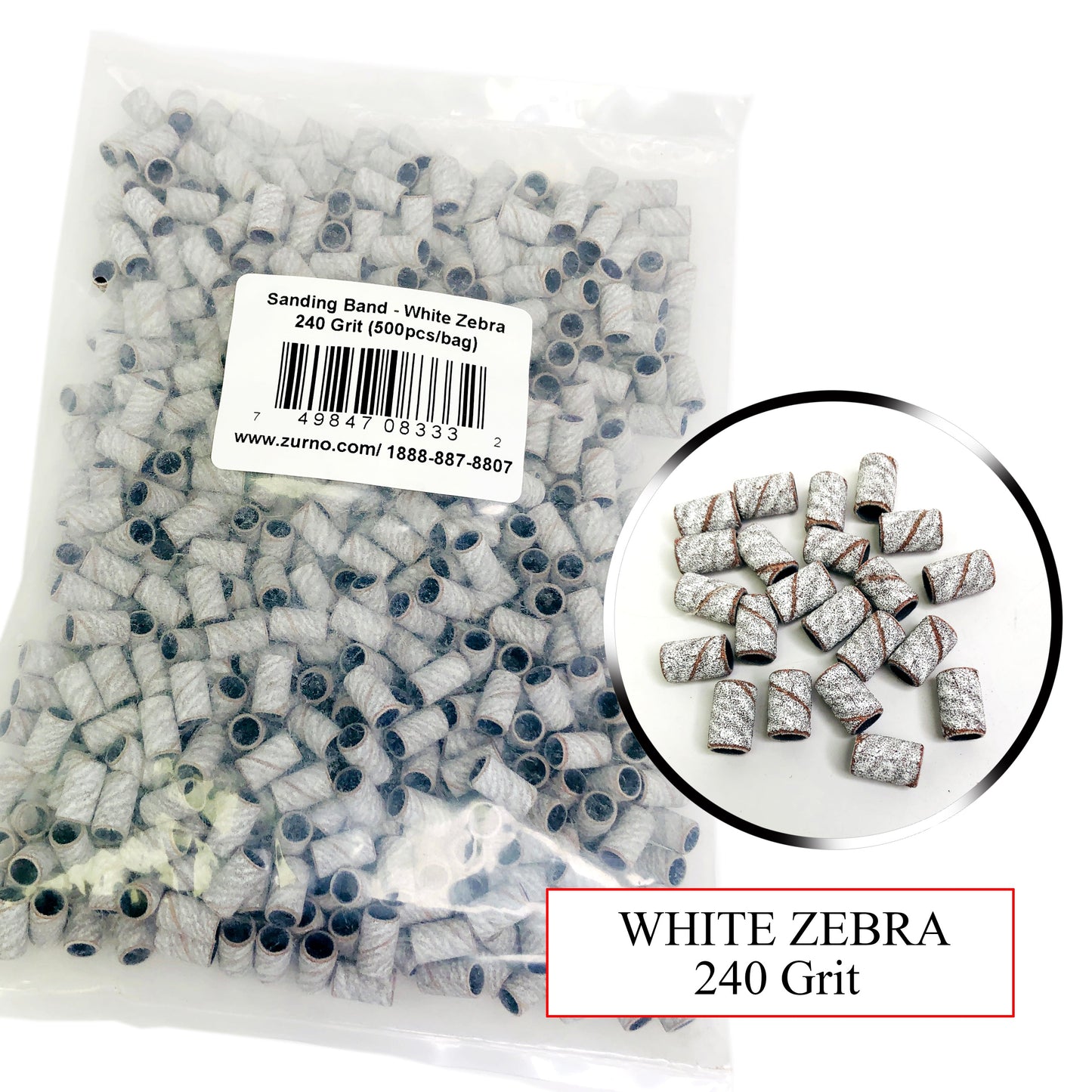 Sanding Band - White Zebra & Aluminum Oxide