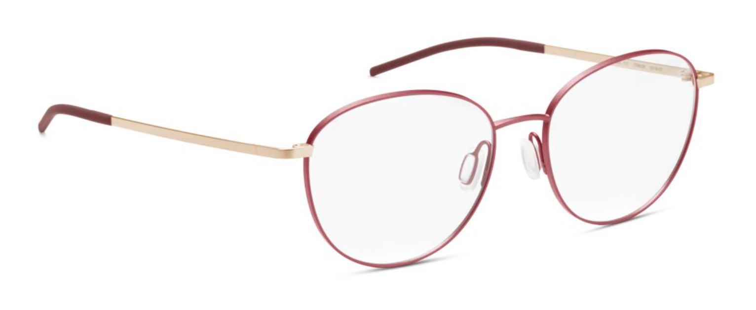 orgreen eastern eyeglasses eyewear glasses eastern titanium handmade in japan danish design scandinavian round female women metal classic lightweight thin strong durable 1127 matte red gold
