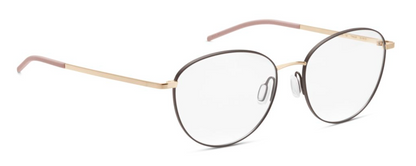 orgreen eastern eyeglasses eyewear glasses eastern titanium handmade in japan danish design scandinavian round female women metal classic lightweight thin strong durable 1128 matte brown gold