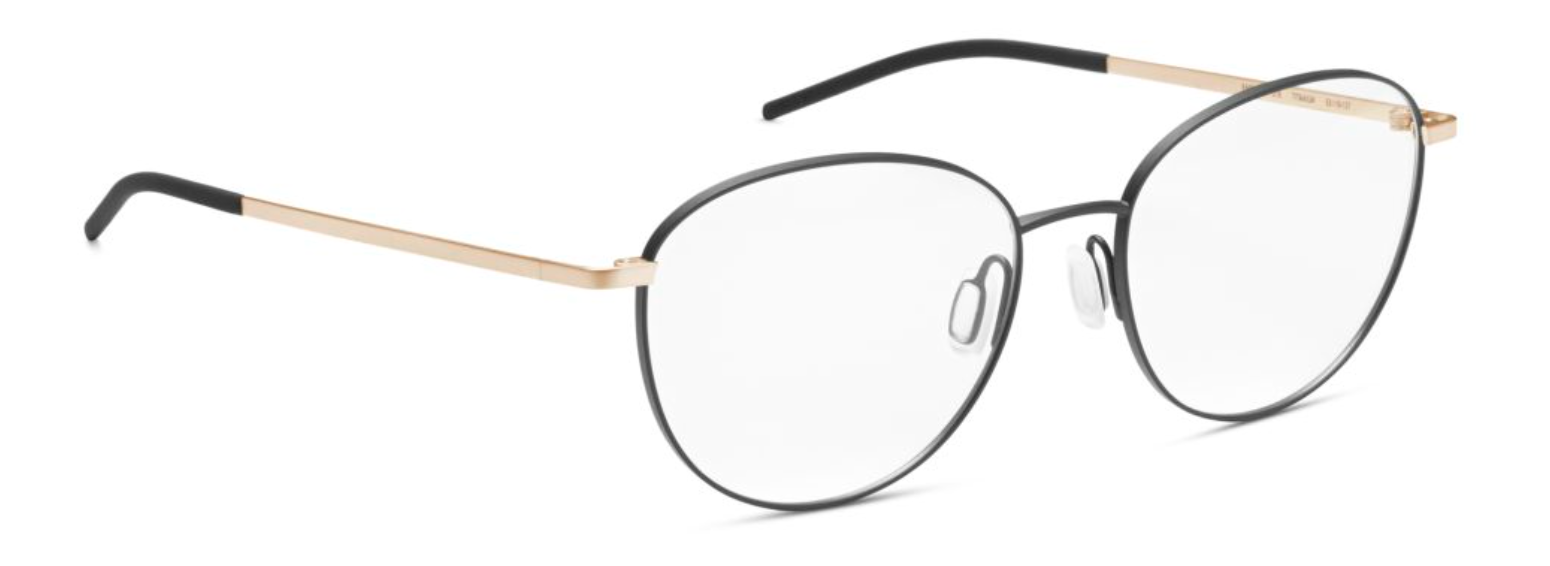 orgreen eastern eyeglasses eyewear glasses eastern titanium handmade in japan danish design scandinavian round female women metal classic lightweight thin strong durable 1216 matte dark brown shiny gold