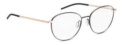 orgreen eastern eyeglasses eyewear glasses eastern titanium handmade in japan danish design scandinavian round female women metal classic lightweight thin strong durable 1216 matte dark brown shiny gold