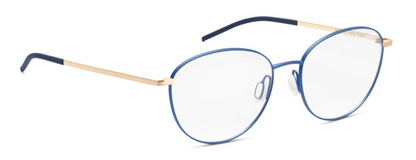 orgreen eastern eyeglasses eyewear glasses eastern titanium handmade in japan danish design scandinavian round female women metal classic lightweight thin strong durable 1222 matte blue gold