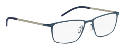 ogreen face to face handmade in japan titanium lightweight danish design clean elegant men male metal rectangle glasses eyewear eyeglasses 1108 matte navy blue silver