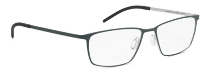 ogreen face to face handmade in japan titanium lightweight danish design clean elegant men male metal rectangle glasses eyewear eyeglasses 1252. matte silver dark grey