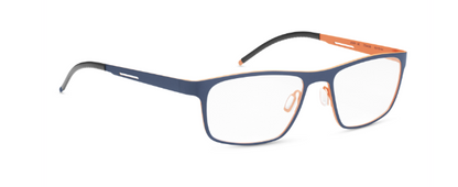 ogreen javier handmade in japan titanium lightweight danish design clean elegant men male metal rectangle  645 matte navy blue orange