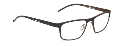 ogreen javier handmade in japan titanium lightweight danish design clean elegant men male metal rectangle  663 matte black brown