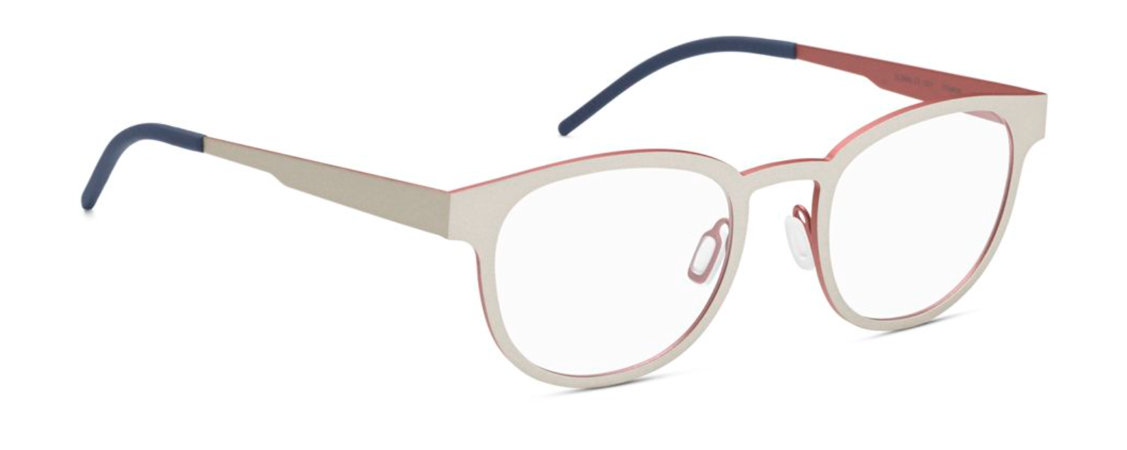 orgreen oldman 2.0 titanium handmade japan danish design lightweight comfortable round classic modern unisex men women female male front 1273 matte white red